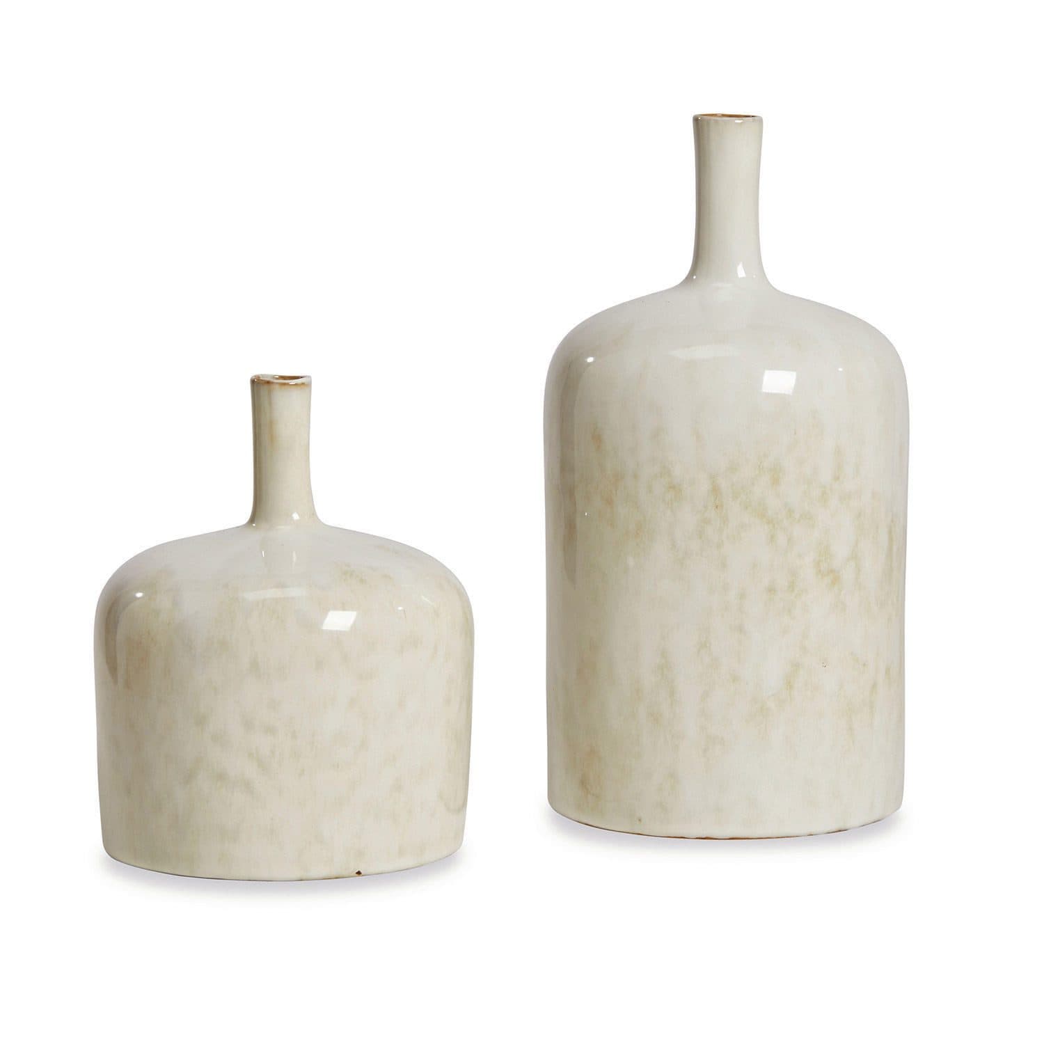 Mirabeau Tischvase 2er Set Kurys Creme Keramik - Bild 2
