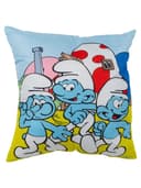 United Labels Dekokissen Schlümpfe Plüsch Kissen Blau 40x40 cm Bild 2