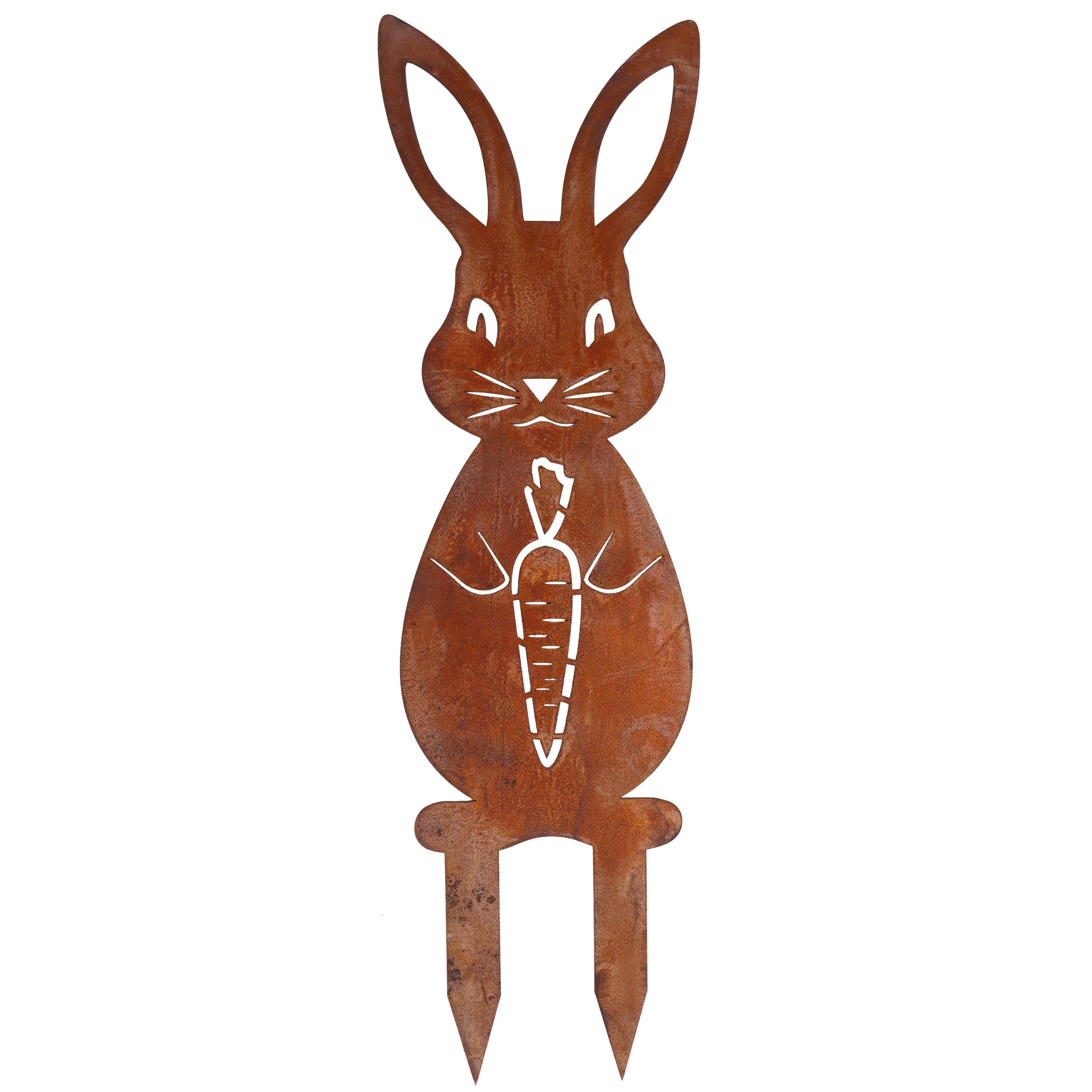 Rostikal Osterfigur Osterhase Gartenfigur aus Metall - Bild 2