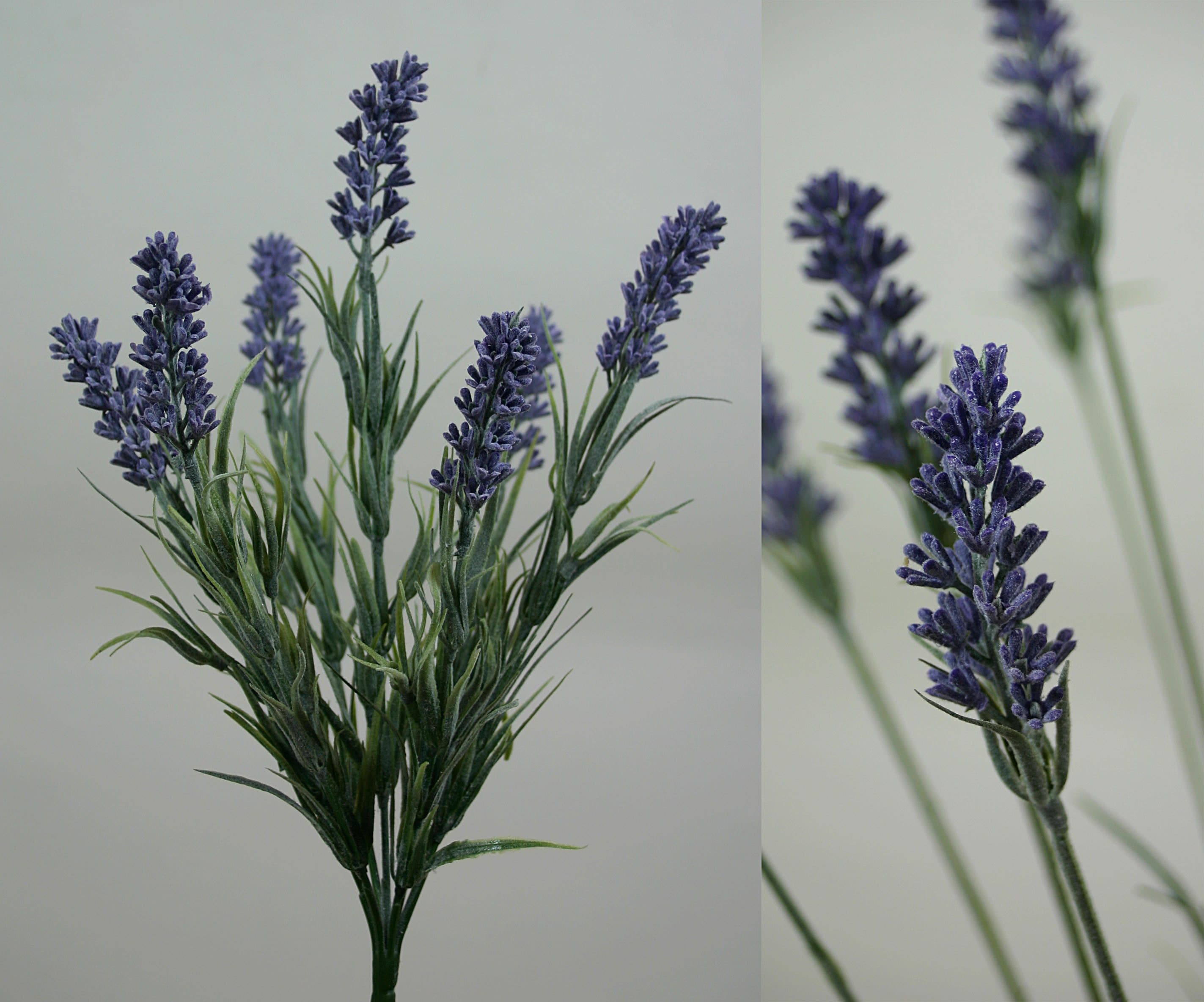 Seidenblumen Roß Kunstblume Lavendelbusch 34cm Grün