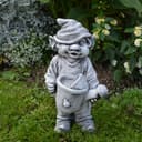gartendekoparadies.de Gartenfigur Gnom Blumenfreund Steinfigur Bild 2