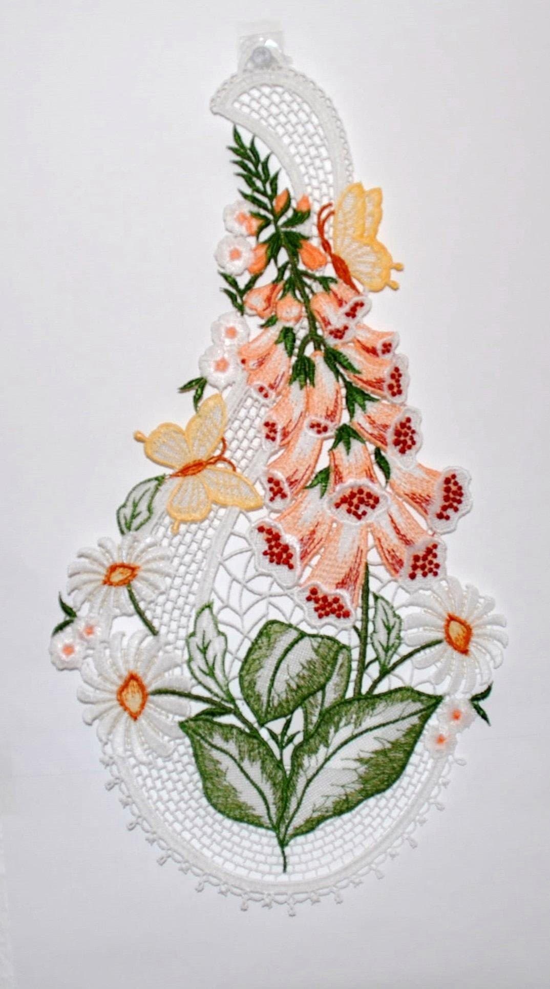 Fensterbild STICKEREIEN PLAUEN "Fingerhut" Bunt Polyester - Bild 2