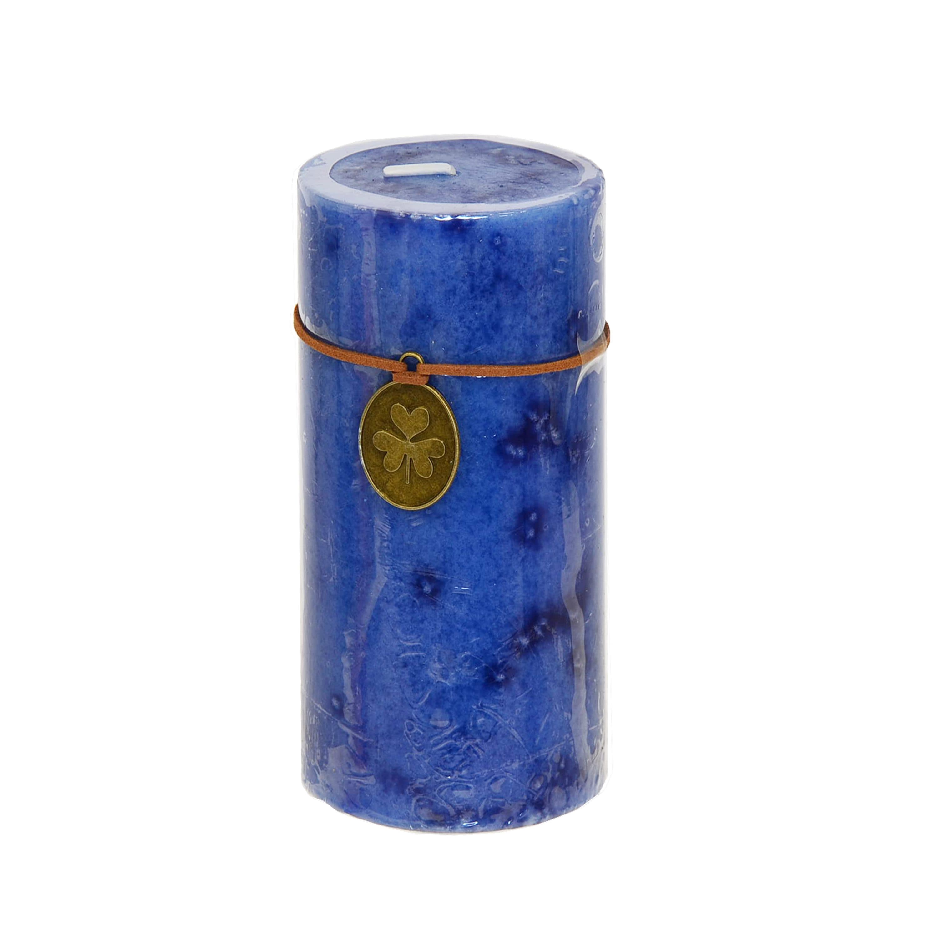 B&S Stumpenkerze Trendkerze Blau Modern