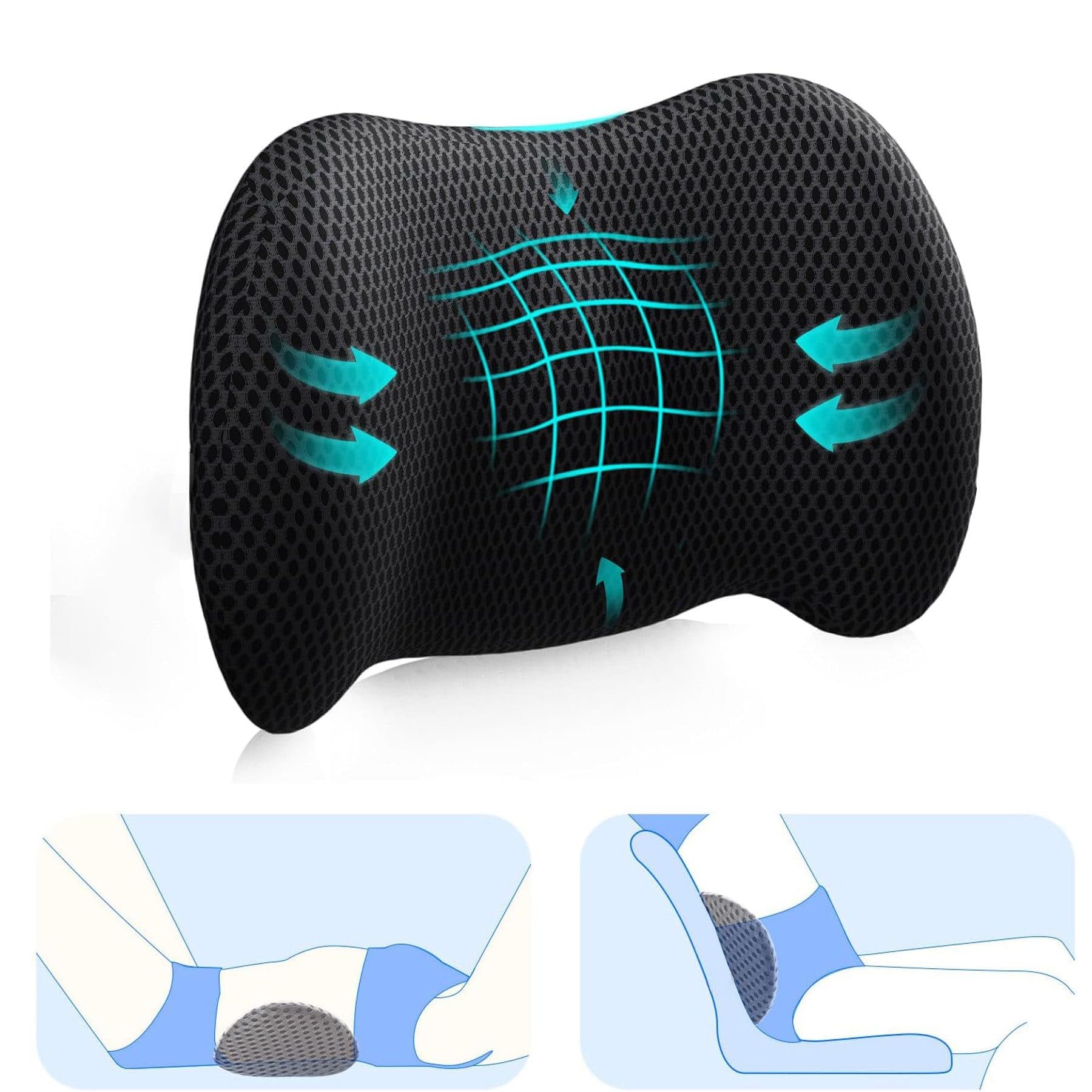 Mutig Ergonomisches Lendenkissen Memory Foam Rückenkissen - Bild 2