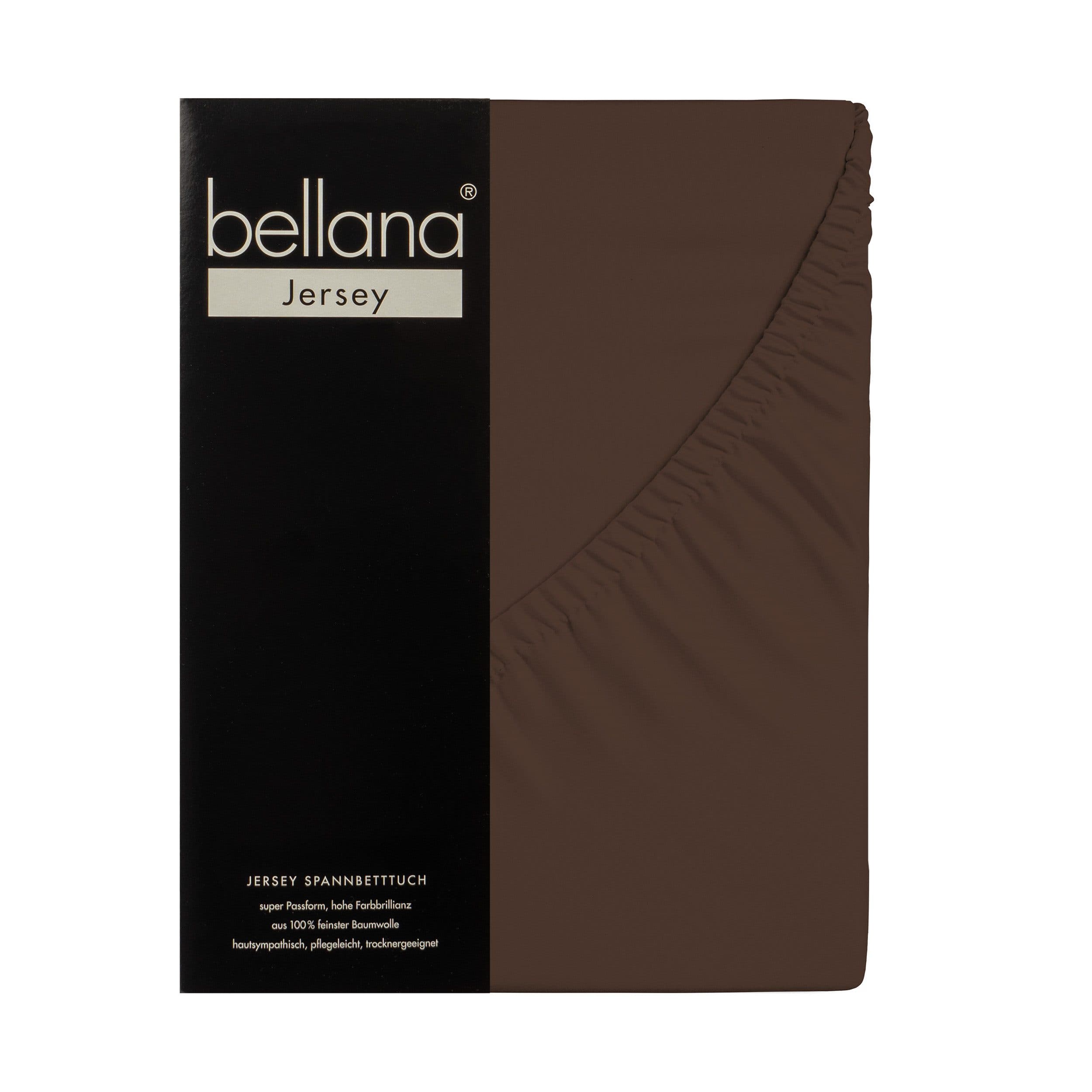 bellana Spannbettlaken Jersey 100% Baumwolle braun - Bild 2