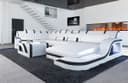 Sofa Dreams Ledersofa Palermo U Form Mini mit LED Licht und USB Bild 2