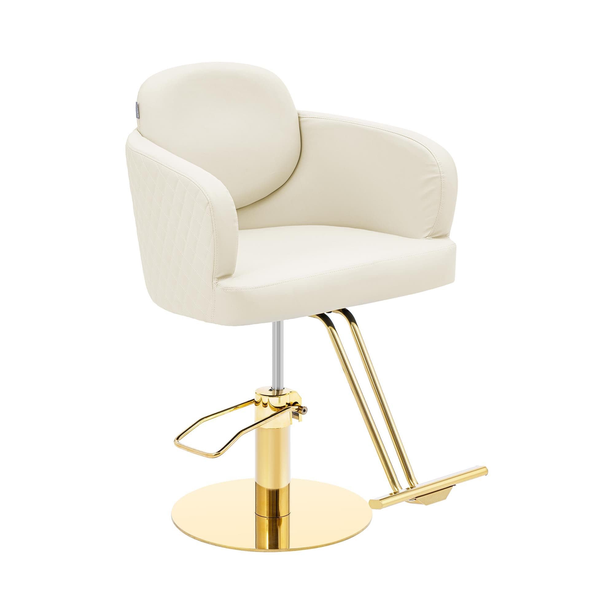 Physa Friseurstuhl Winsford Creme & Gold Armlehnenstuhl 200 kg - Bild 2