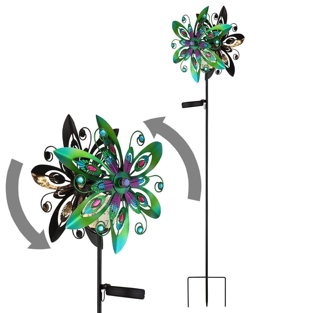 GLOBO LIGHTING Solarleuchte Windrad bunt mit LED - Bild 2
