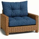 Amazinggirl Sitzkissen Polster für Gartenmöbel - Lounge Kissen Outdoor Blau Bild 2