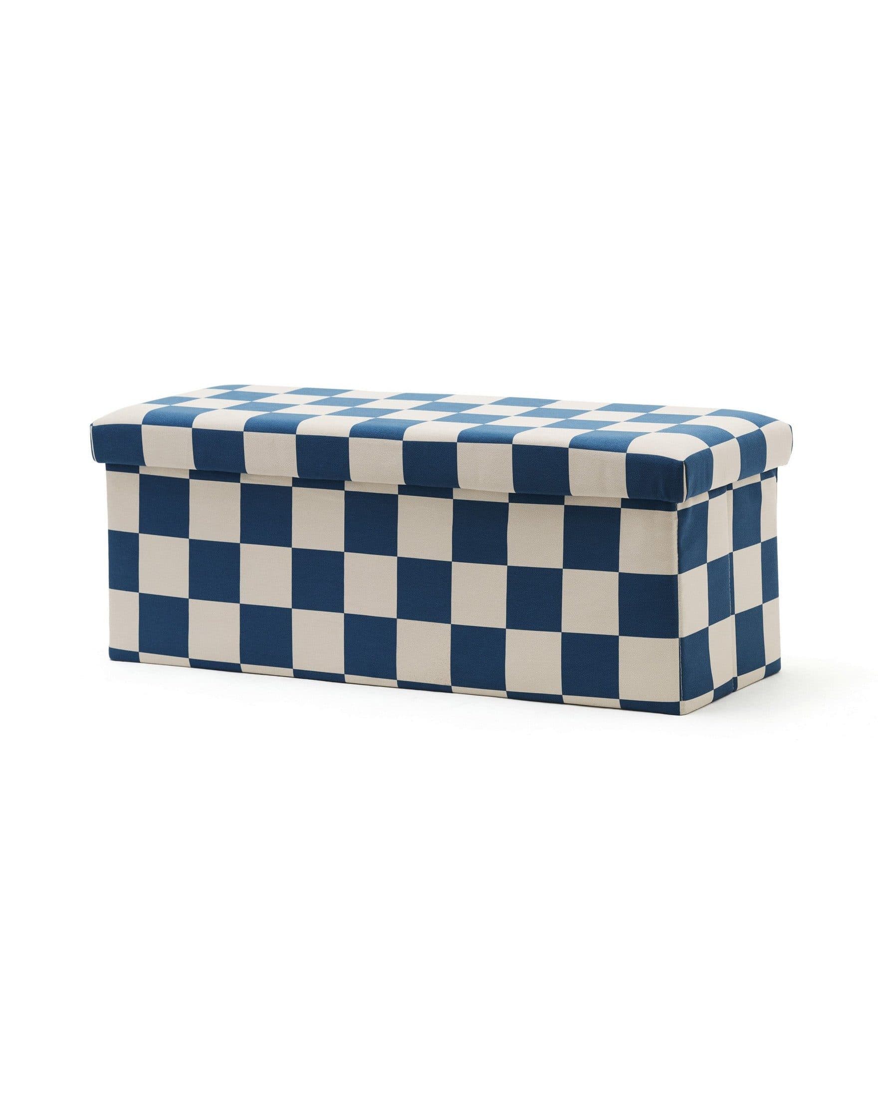 Kids Concept Sitzbank mit Stauraum Karo blau-grün - Bild 2