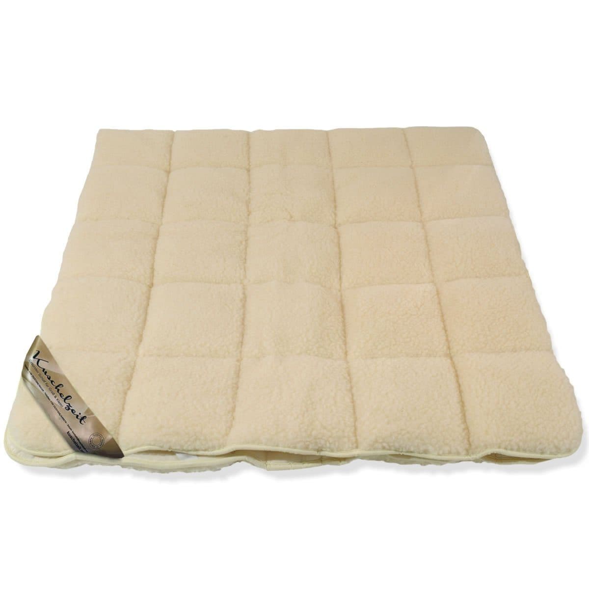 Meivita Topper bauschiges Lammflor Unterbett mit 4 Eckgummis, 3 cm hoch, Merino Schafschurwollvlies - Bild 2