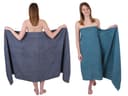 Betz Badetuch Set XXL 2 Stück 100% Baumwolle Grau/Blau Bild 2