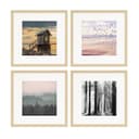 PHOTOLINI Bilderrahmen Set 4x 30x30 cm MDF Natur mit Passepartouts Bild 2