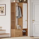 Merax Garderobenschrank 6-in-1 Holzoptik Eingangsbereich-Schrank Bild 2