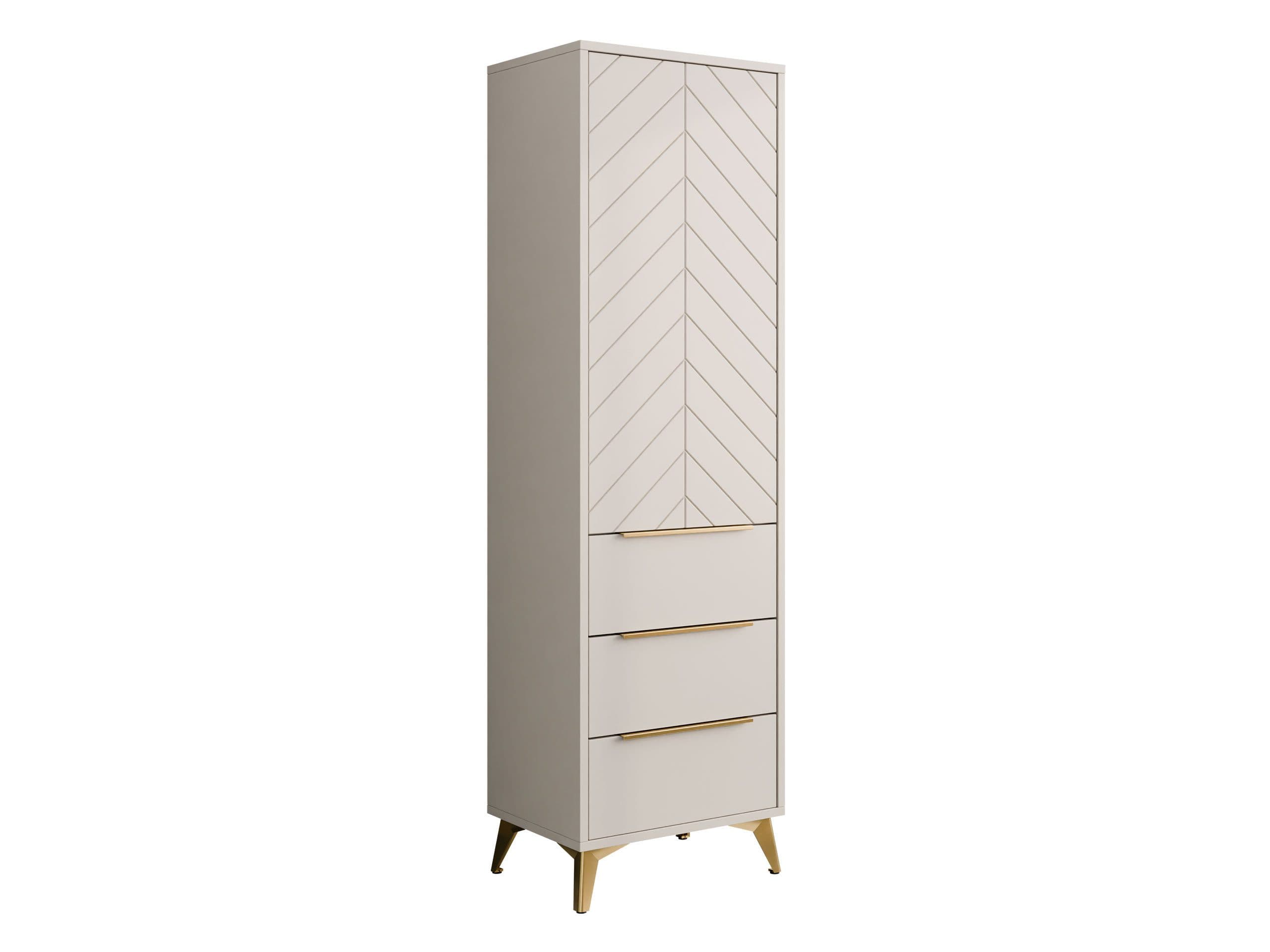MIRJAN24 Kleiderschrank Xylix 1D3SZ mit 3 Schubladen und Goldgriffen - Bild 2