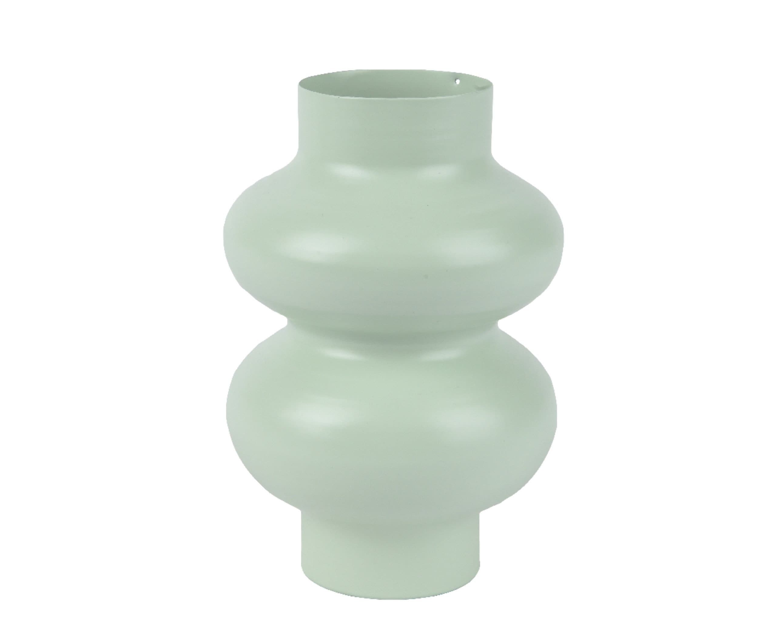 Decoris season decorations Dekovase Metall Grün Boho