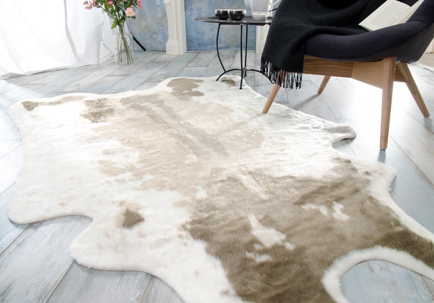 Wohnen und Accessoires Fellteppich Kuhfell Hellbraun Kunstfell - Bild 2