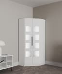 Eckkleiderschrank PRIESS Saragossa Weiß 193cm Bild 2