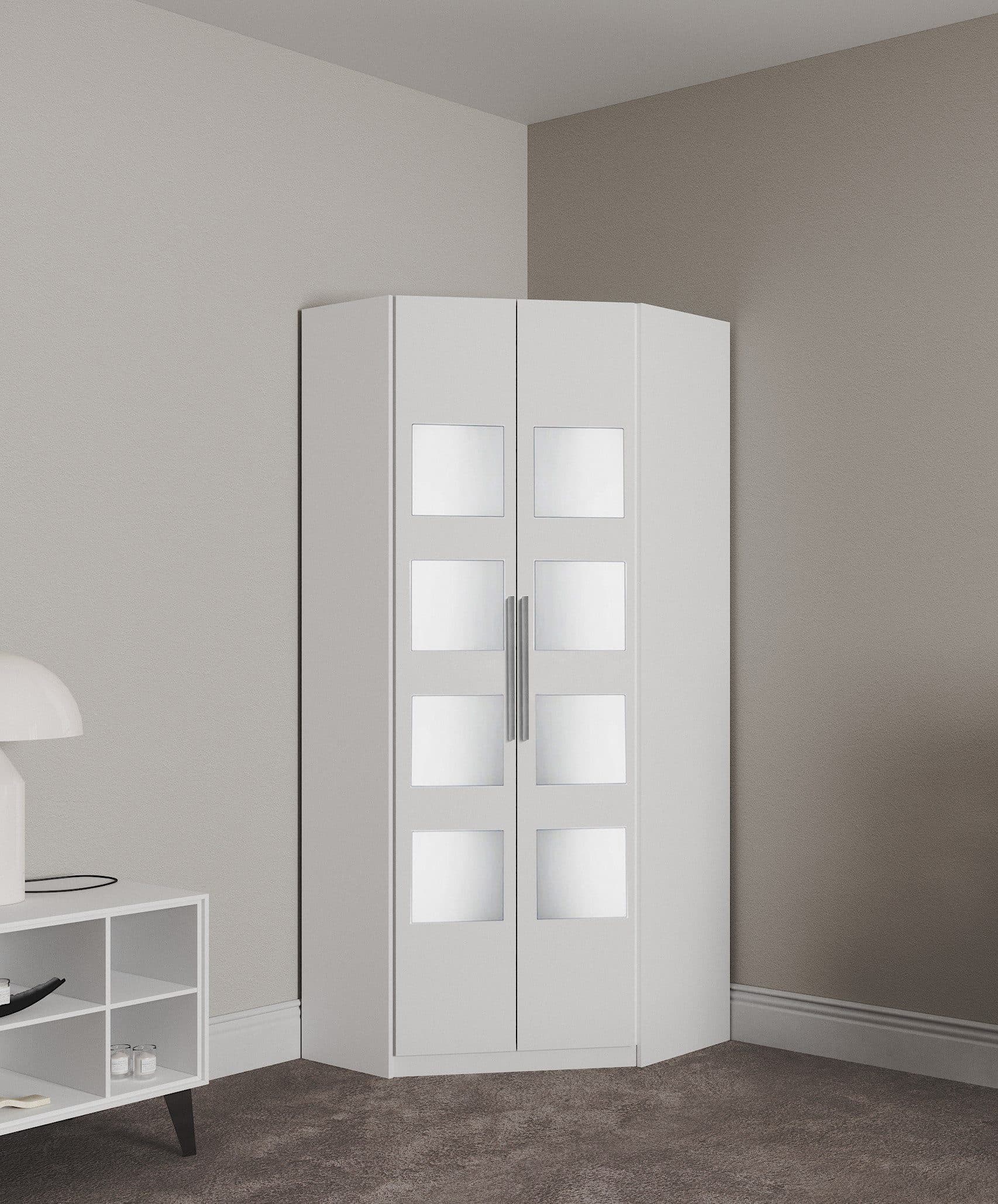 Eckkleiderschrank PRIESS Saragossa Weiß 193cm - Bild 2