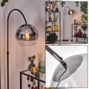 hofstein Stehlampe Metall/Glas Schwarz/Chrom Retro-Design Bild 2