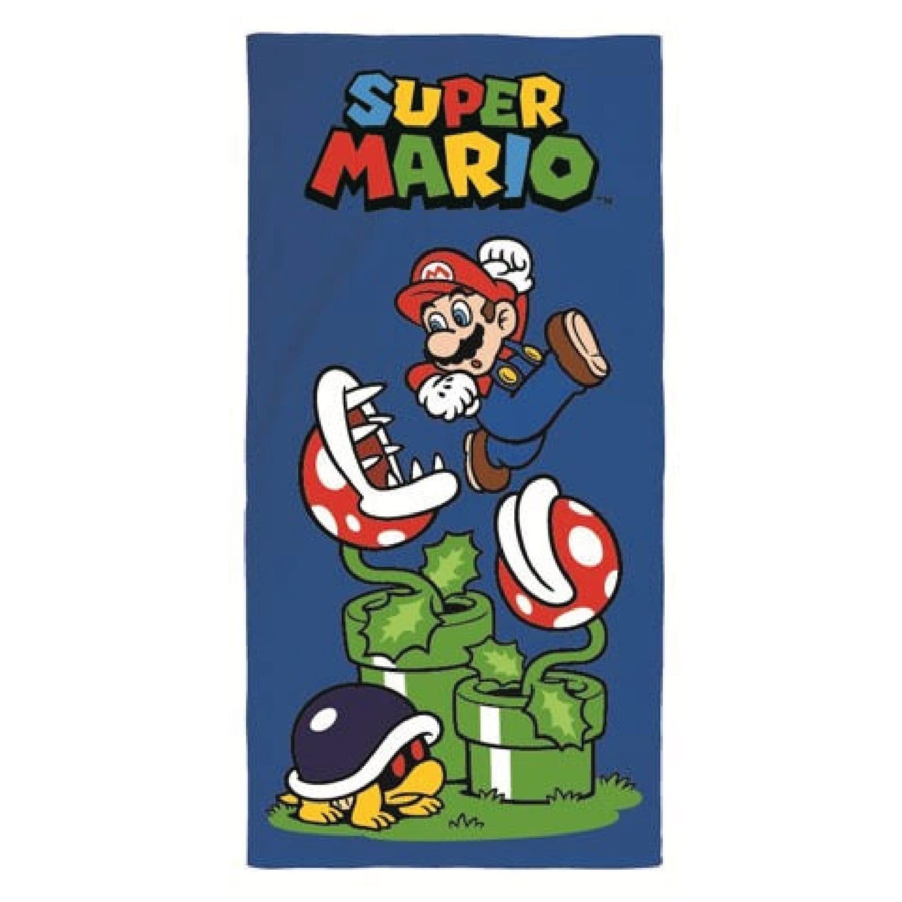 Super Mario Strandtuch Kinder Flauschiges Mikrofaser-Badetuch