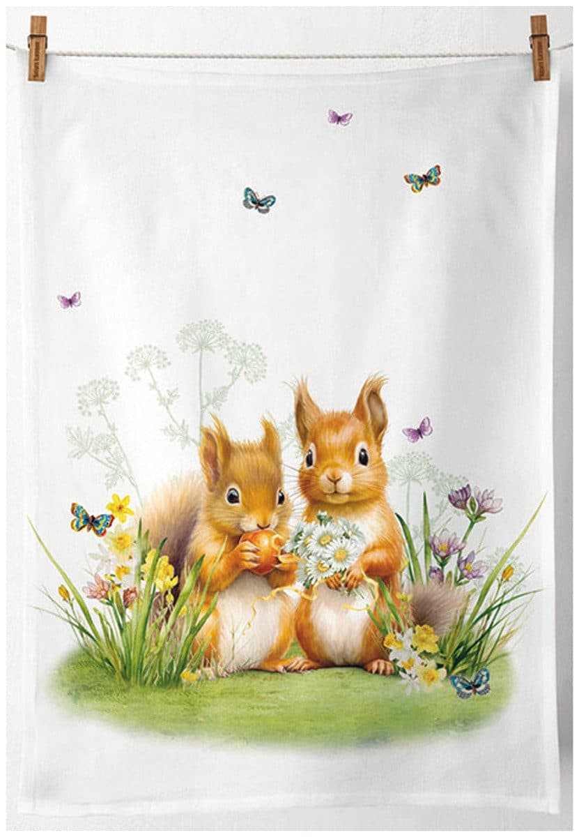 Ambiente® Geschirrtuch Little Squirrels 2-tlg. Baumwolle Bunt