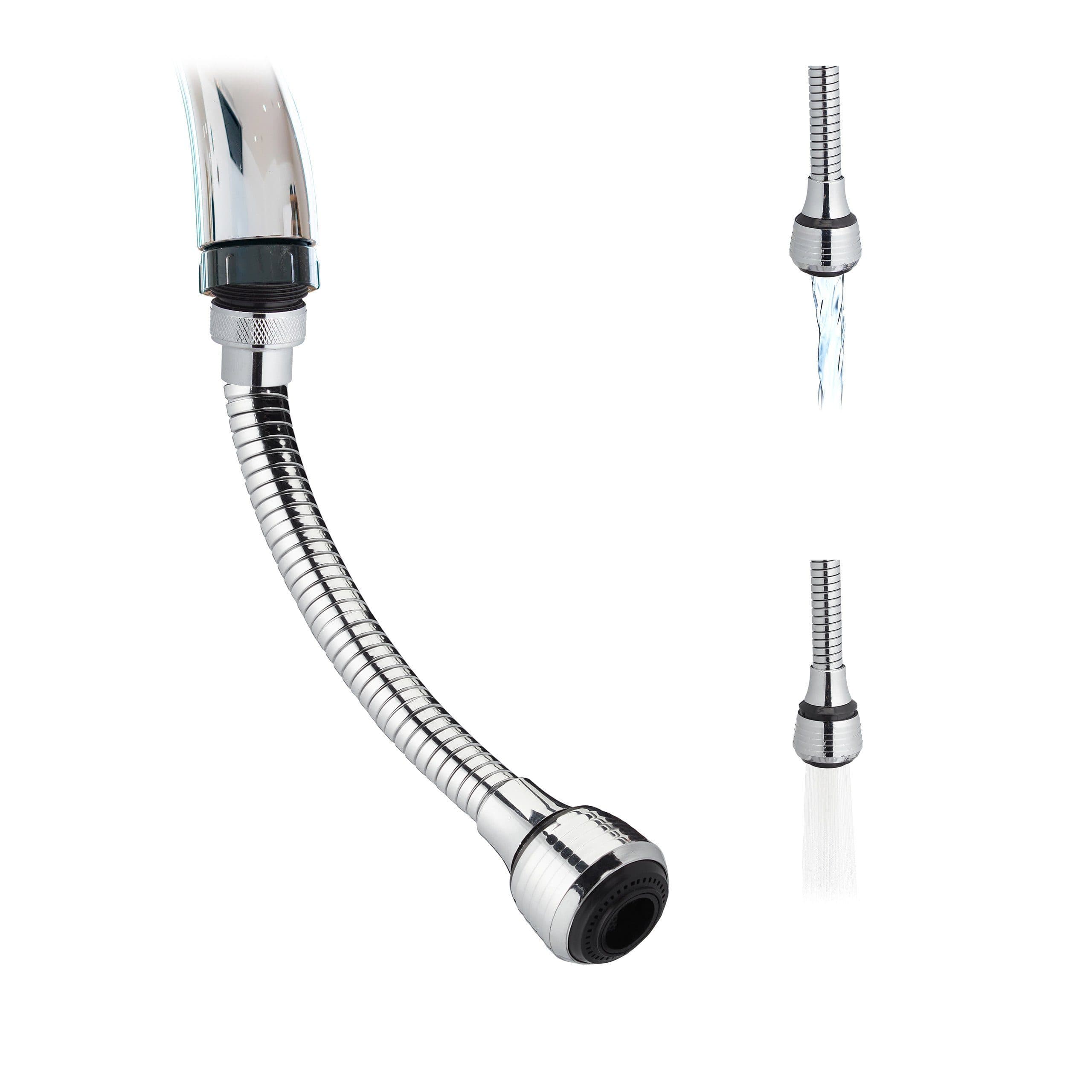 relaxdays Wasserhahn Verlängerung mit 4 Gewinden Silber - Bild 2