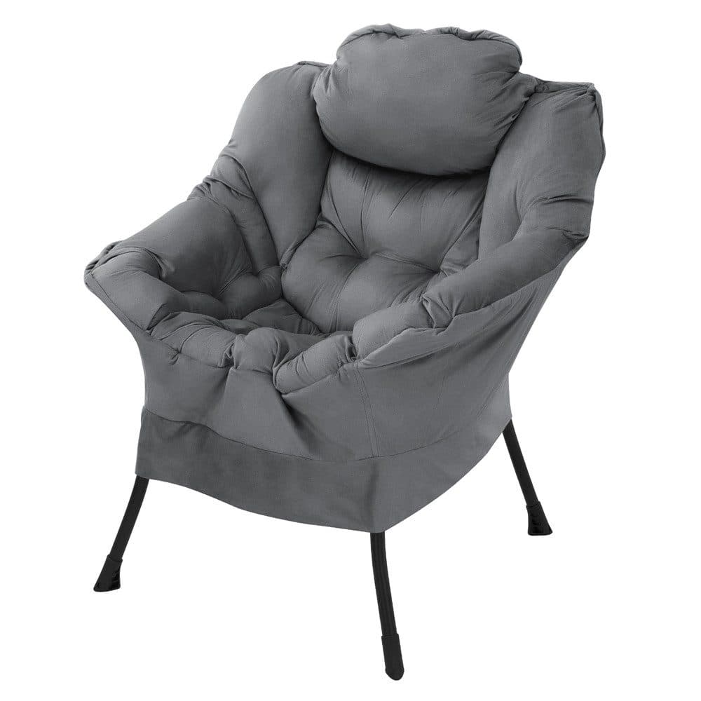 ML-DESIGN Loungesessel Anthrazit mit Kopfkissen und Seitentasche - Bild 2