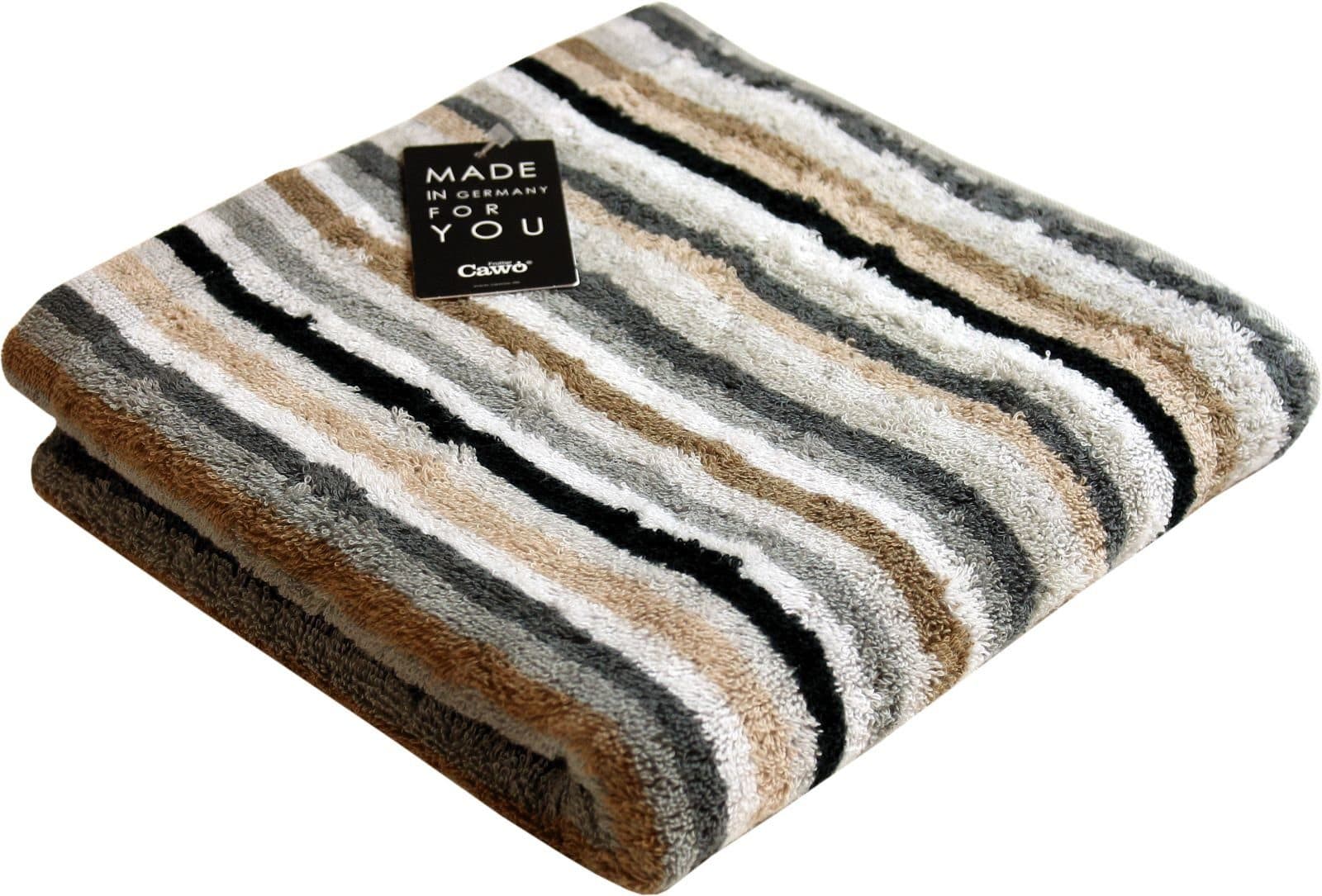 Cawö Handtuch Lifestyle Kiesel gestreift 7048