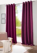 DecoHome24 Gardine Brillant 2er Set Rot Polyester Ösen blickdicht Bild 2
