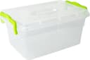 Dekonaz Aufbewahrungsbox Kunststoff 2,7 Liter Set 10 St. Grün/Transparent Bild 2