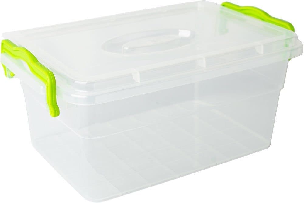 Dekonaz Aufbewahrungsbox Kunststoff 2,7 Liter Set 10 St. Grün/Transparent - Bild 2