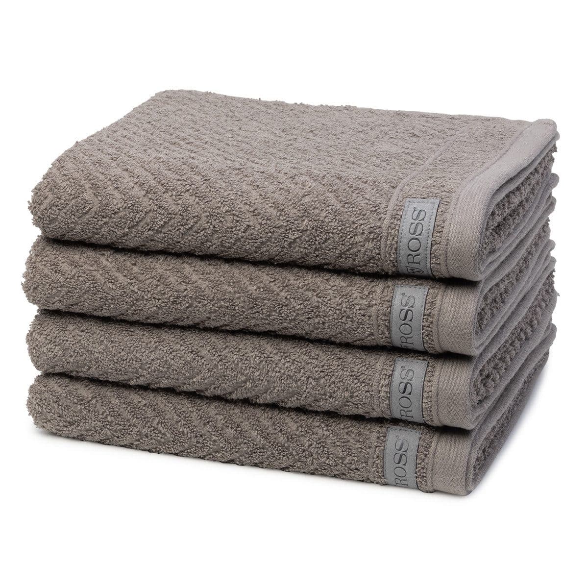 ROSS Handtuch Set Smart 4-tlg. Grau Frottee Baumwolle - Bild 2