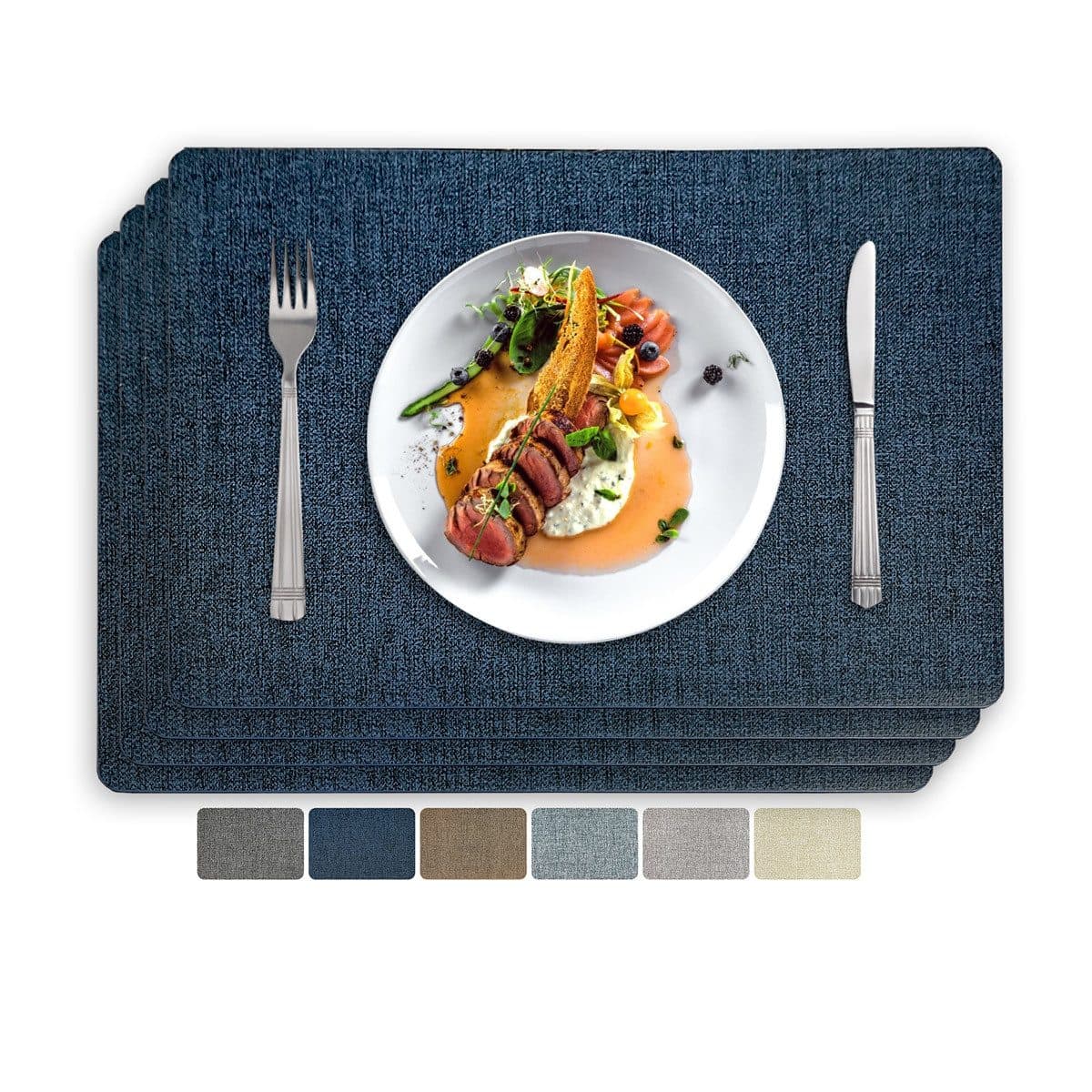Vivi Idee Platzset Kunstleder Dunkelblau 4er Set - Bild 2