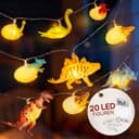 COZY HOME LED-Lichterkette Dino 12 LED Warmweiß Batterie und Stecker Bild 2
