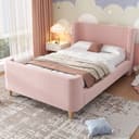 BlingBin Einzelbett 90 x 200 cm Rosa Kinderbett mit kosmischem Muster Bild 2