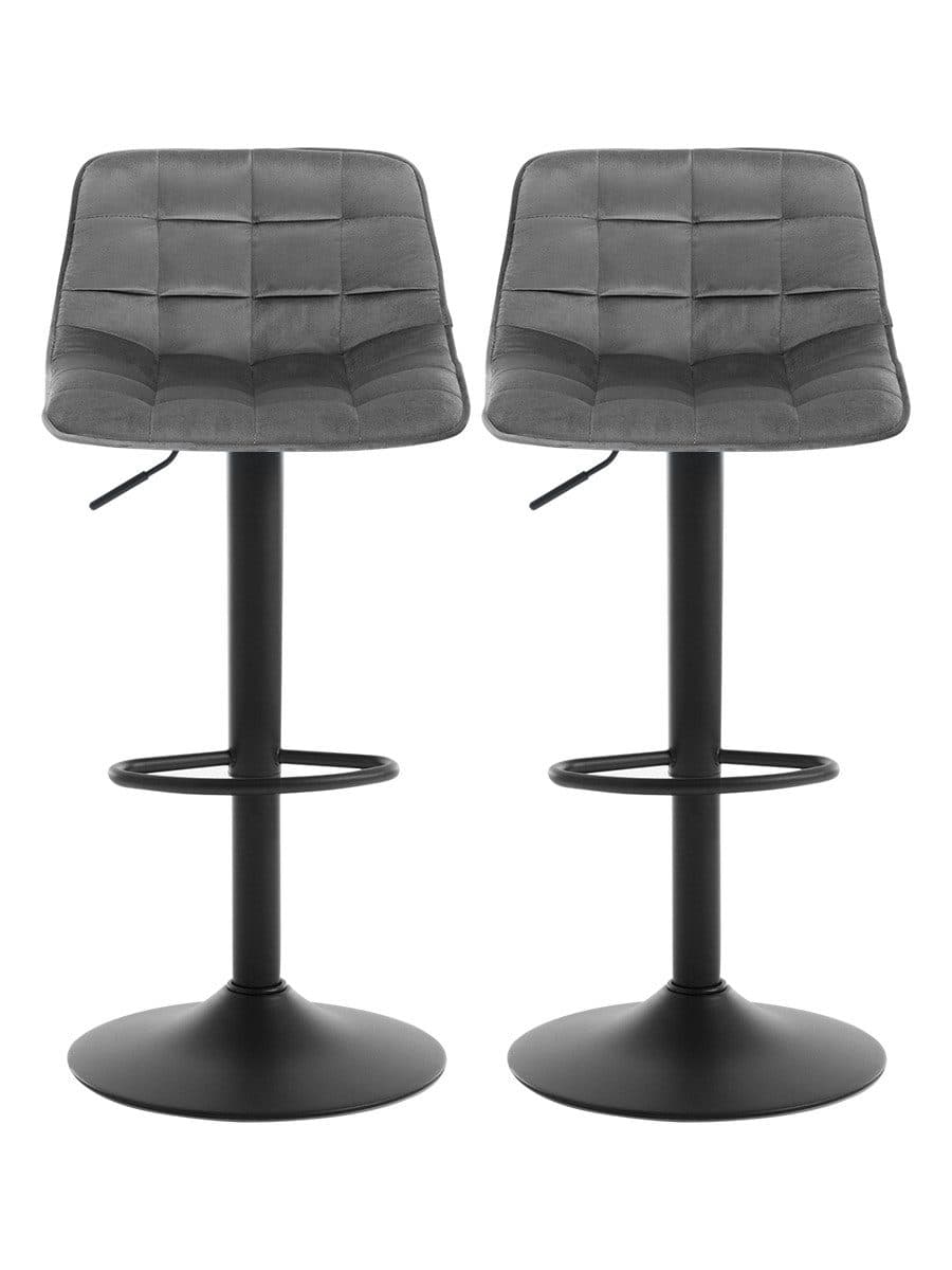 Woltu Barhocker 2er Set Höhenverstellbar 360° Drehbar Samt Metall