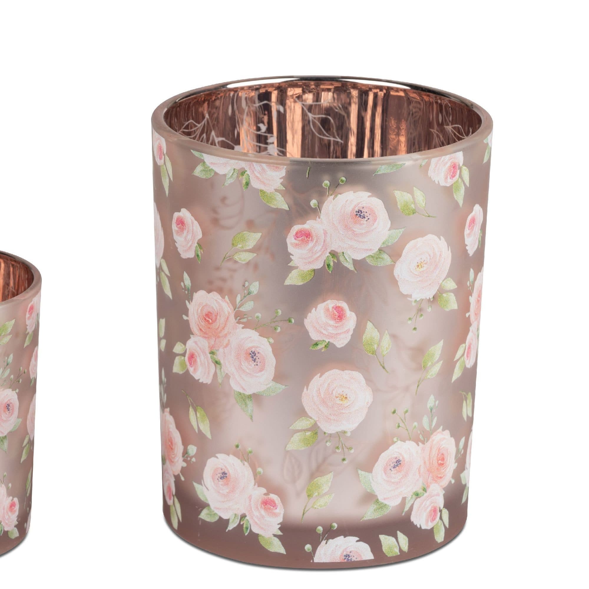 formano Teelichthalter Rosen Rosa Glas - Bild 2