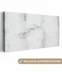 OneMillionCanvasses® Leinwandbild Beton Grau Weiß Wandbild Bild 2