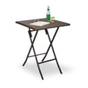 relaxdays Klapptisch Gartentisch BASTIAN Braun Quadratisch Bild 2