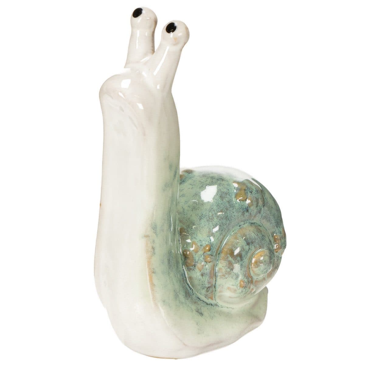 Viana Dekofigur Elegante Keramikfigur Schnecke Weiß/Grün - Bild 2