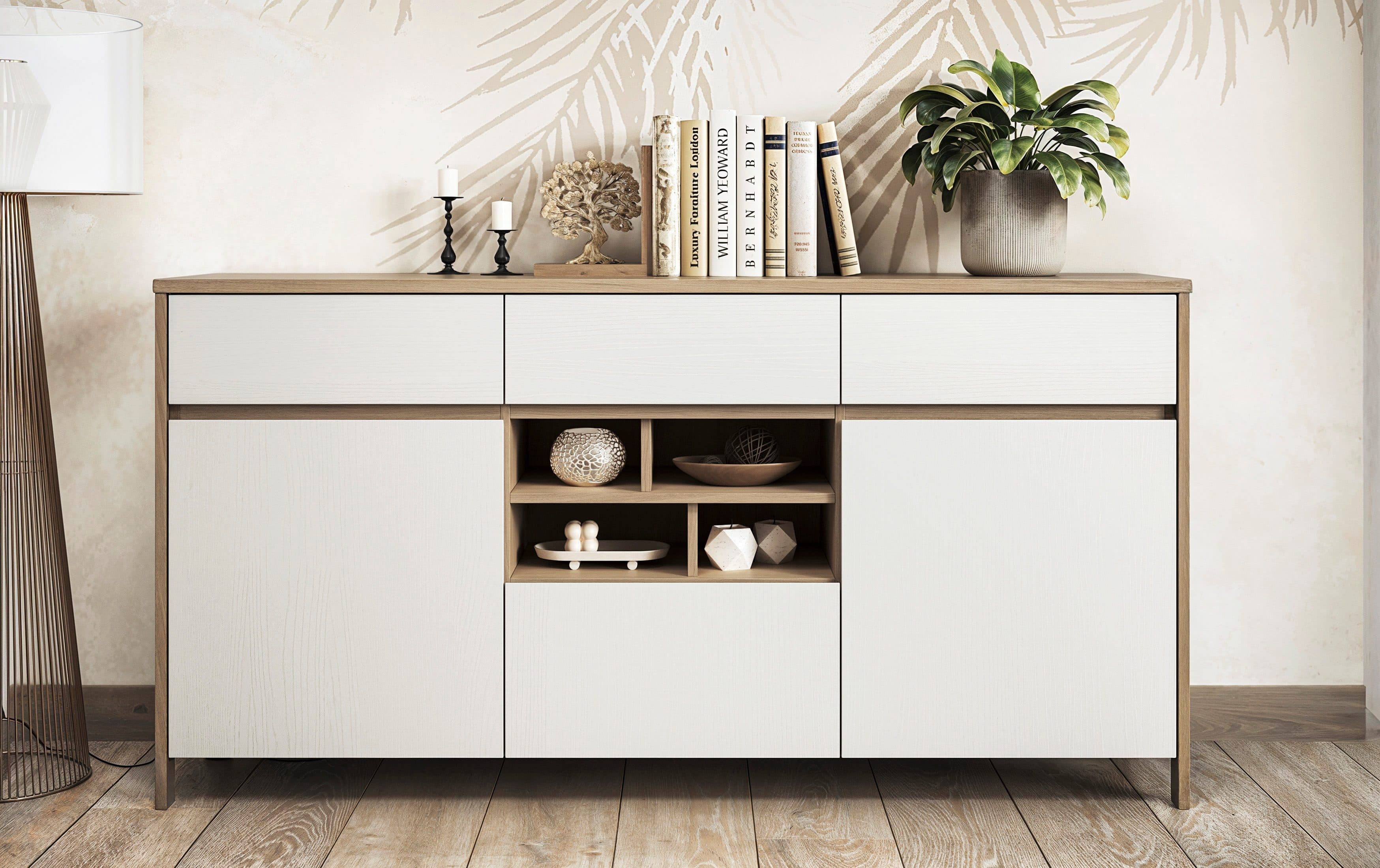 HOME AFFAIRE Sideboard Stranda Weiß Skandi Moderner Schrank - Bild 2