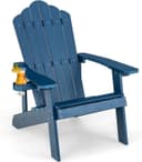 COSTWAY Adirondack Gartenstuhl mit Getränkehalter Blau Bild 2