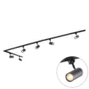 Qazqa Schienensystem-Sets Iconic Jeana, 6-flammig, Schwarz, Modern Bild 2