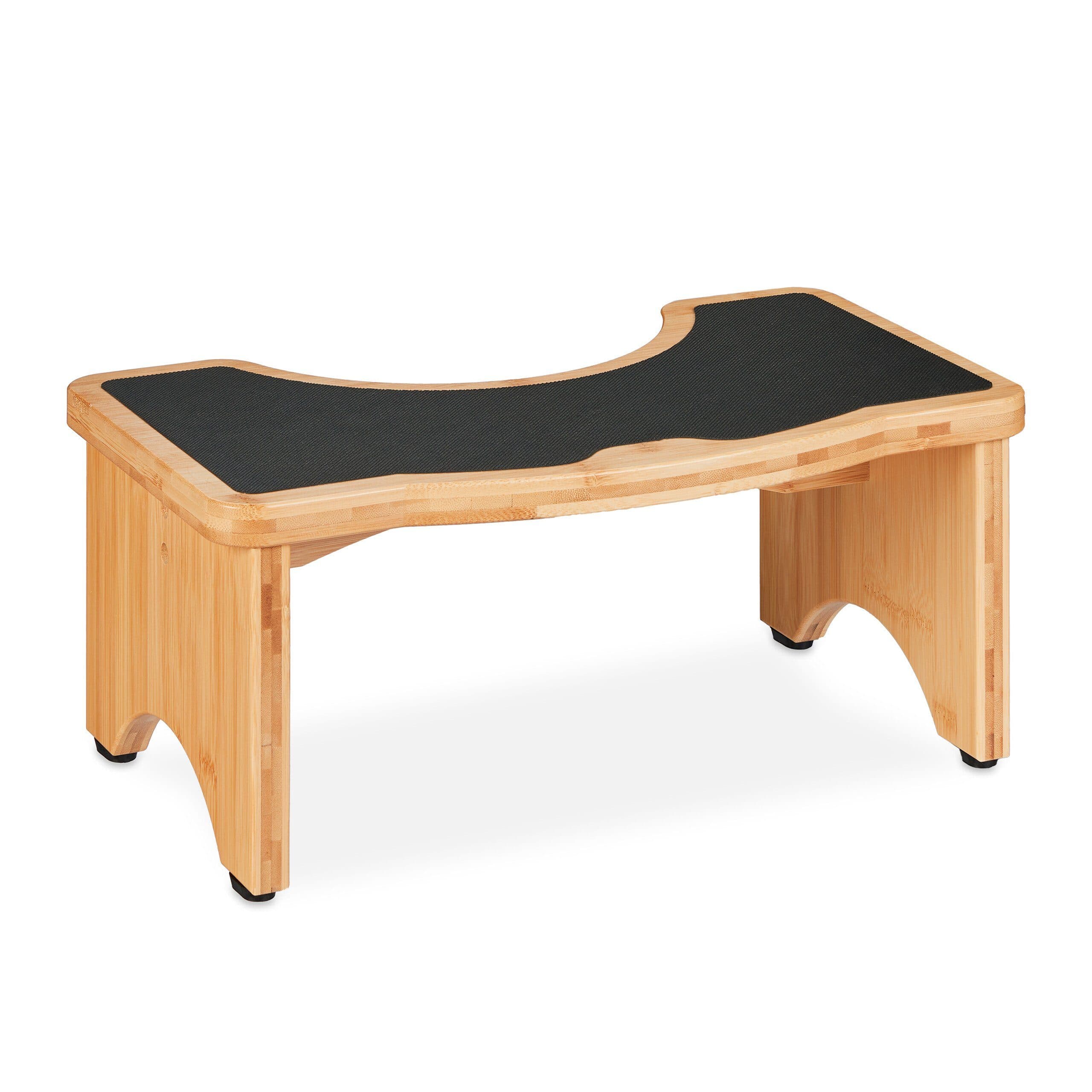 relaxdays Badhocker Toilettenhocker Bambus Schwarz - Bild 2