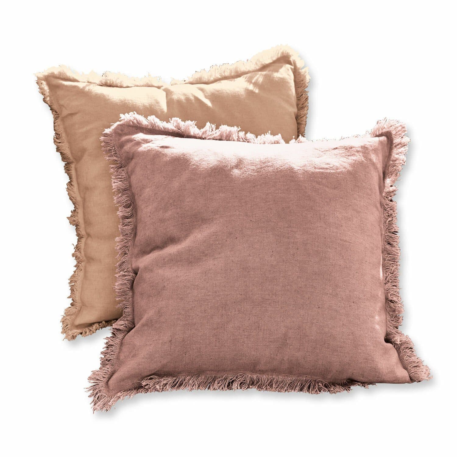 Mirabeau Kissenhülle 2er Set Quebo rosa/orange Leinen - Bild 2