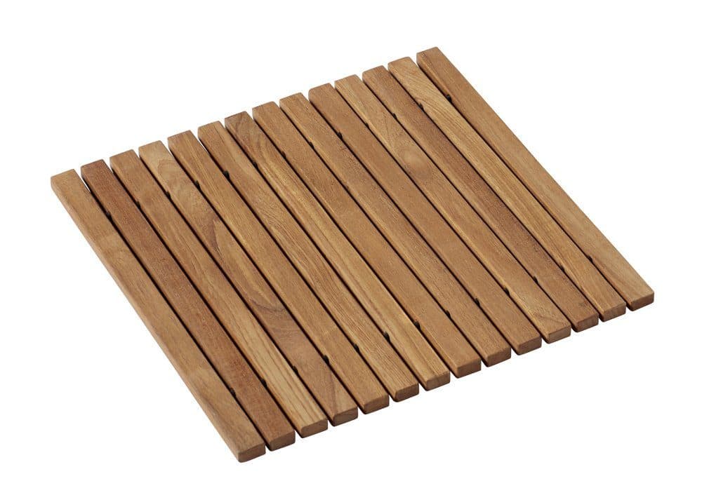 Cinas Badematte Bath Teakholz Runde Silhouette