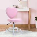 HOMCOM Rosa Bürostuhl mit Herzdesign und Rollen Bild 2