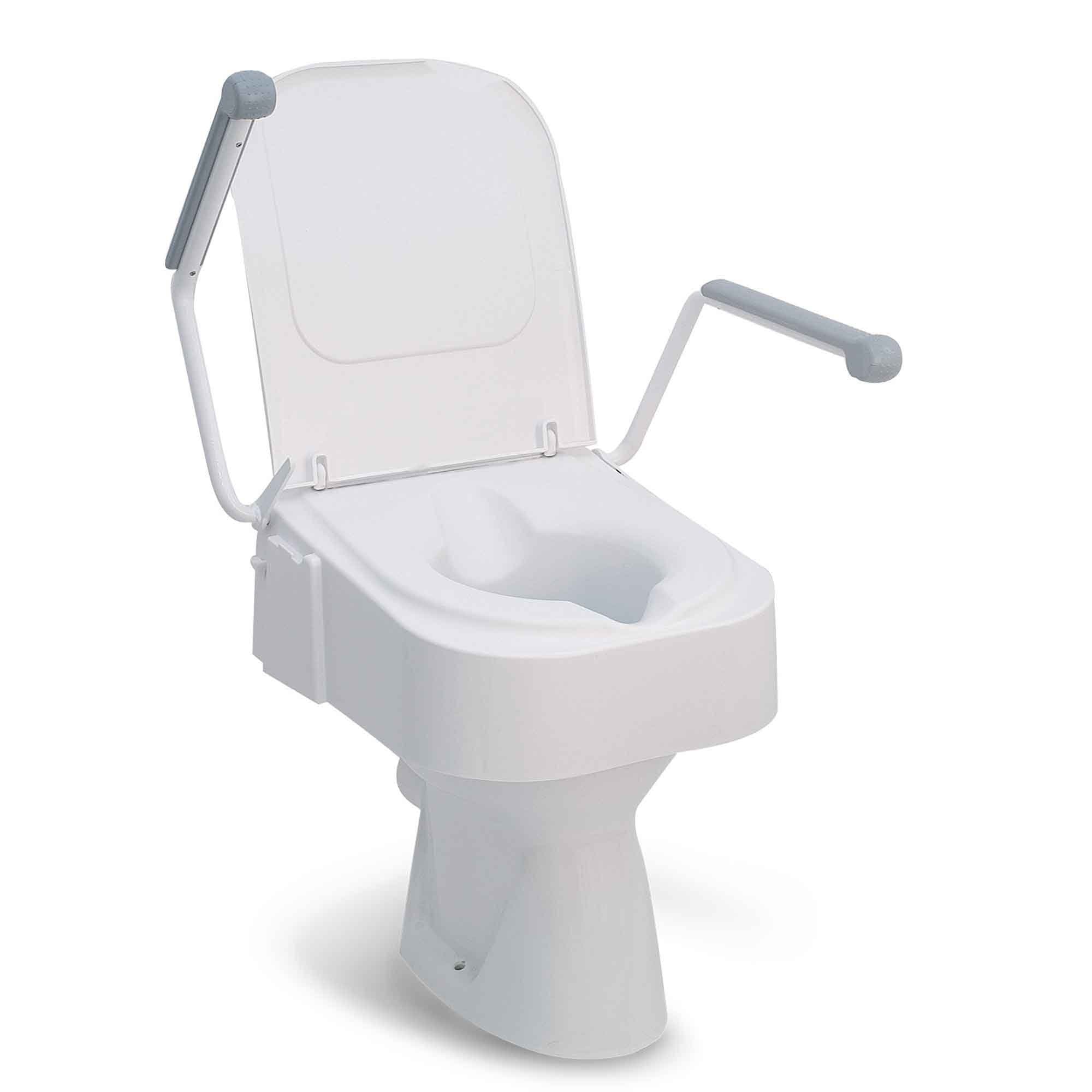 Drive Medical Toilettensitzerhöhung TSE 150 Weiß Höhenverstellbar mit Armlehnen - Bild 2