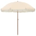 vidaXL Sonnenschirm Strandparasol Gelb Weiß UV-beständig Bild 2
